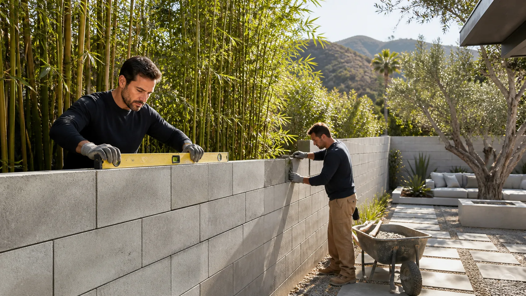 Concrete Block Privacy Walls in Los Angeles: Height, Sound, Screening