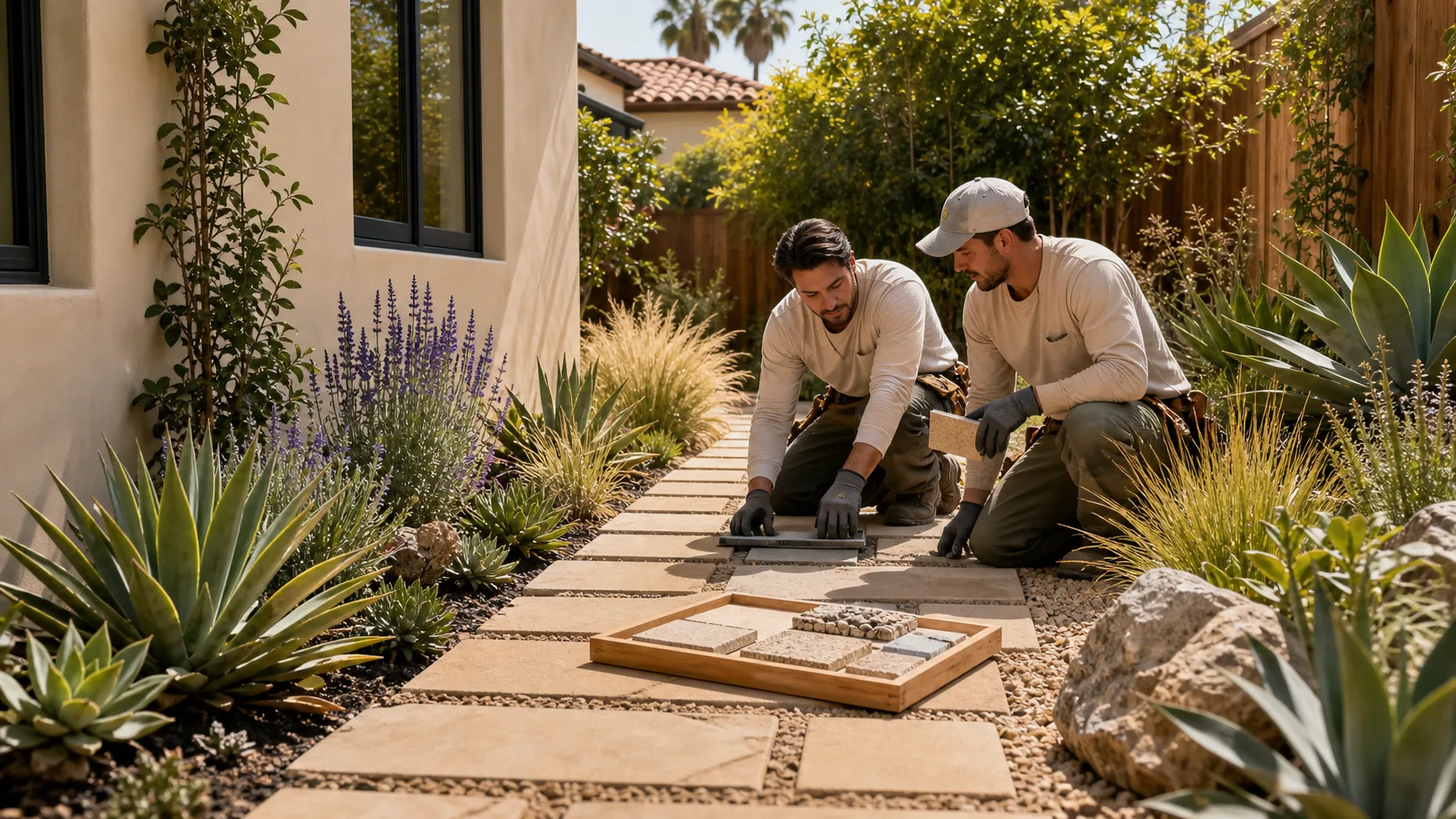 Smart Garden Paths Materials for Los Angeles Side Yards
